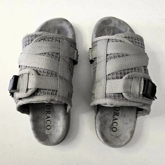 Men gray draco slides Cool Grey DracoSlides - Comfortable Luxurious Slides For Men  main image 2